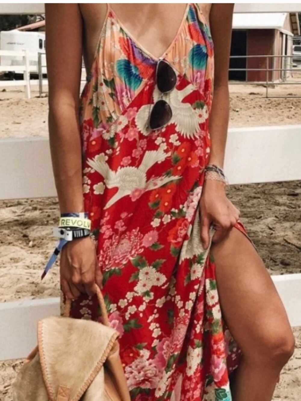 Spell & The Gypsy Delilah Slip Dress XS Boho Floral Midi EUC